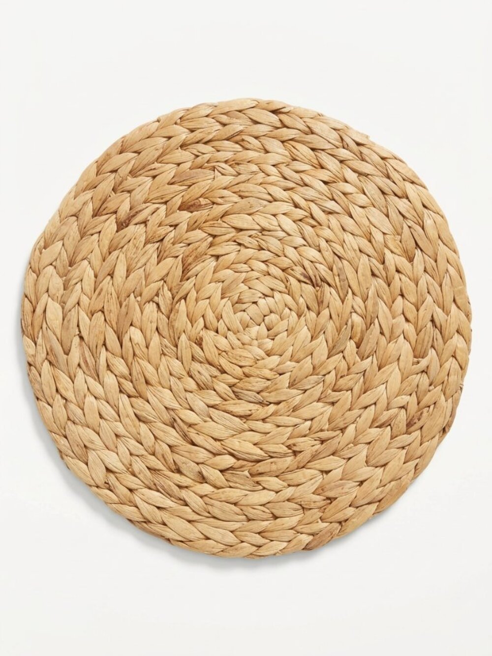 NWT Decocrated Woven Water Hyacinth Placemat Boho Charger Plate Natural